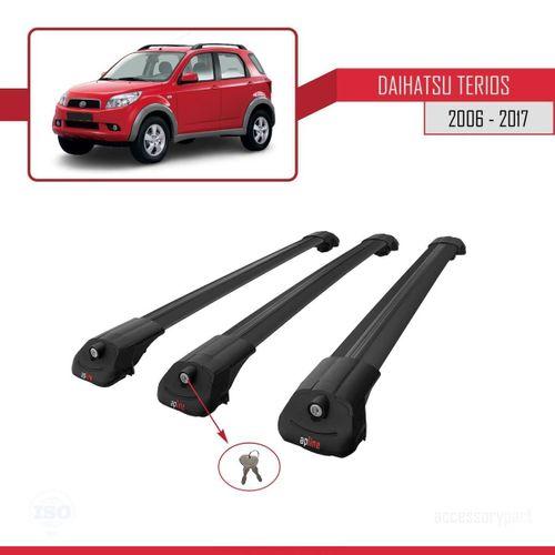 Daihatsu Terios 2006-2017 Arası ile uyumlu ACE-1 Ara Atkı Tavan Barı SİYAH 3 ADET BAR