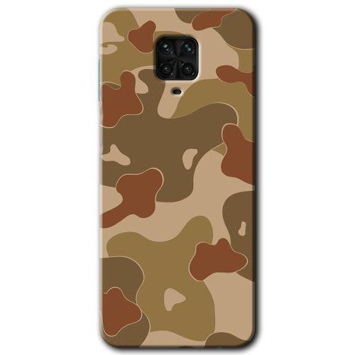 Xiaomi Redmi Note 9s Kılıf Kapak - Kamuflaj 10 +Hayalet Ekran Yandan Gözükmez