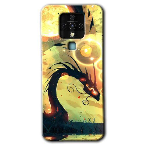 Potkal Hediye Fabrikası Tecno Camon 16 Kılıf HD Desen Baskılı Arka Kapak - Digital Dragon
