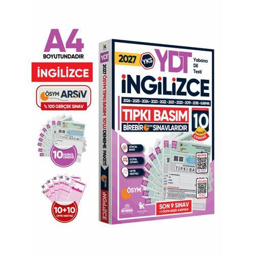 2027 YKS YDT İngilizce ÖSYM Çıkmış Soru Tıpkı Basım 10lu Deneme Paketi Türkiye Geneli Video Çözümlü