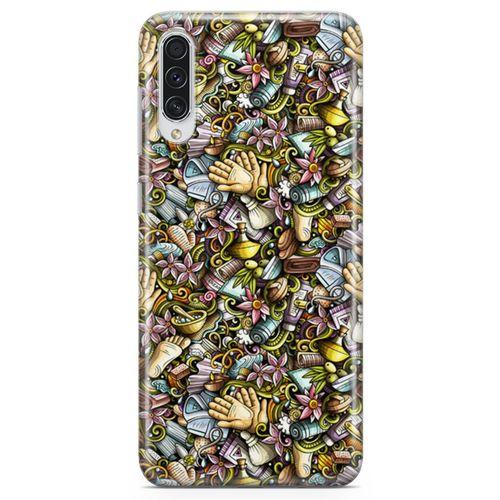 Samsung Galaxy A50s Kılıf Kozmetik Kişisel Bakım Doodle Arka Kapak Koruma Desenli Full Koruyucu