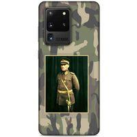 Samsung Galaxy S20 Ultra Kılıf Atatürk (13) Silikon Kap Kamuflaj