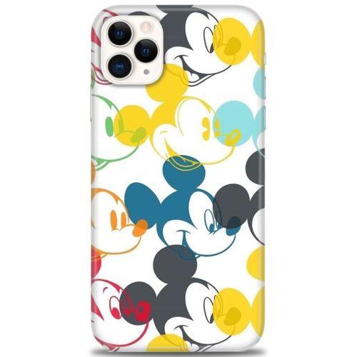 iPhone 11 Pro Kılıf HD Baskılı Kılıf - Renkli Mickey Mouse + Tam Ekran Koruyucu