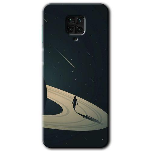 MRCİLETİSİM Xiaomi Redmi Note 9s Kılıf Kapak - Space Planet +Hayalet Ekran Yandan Gözükmez