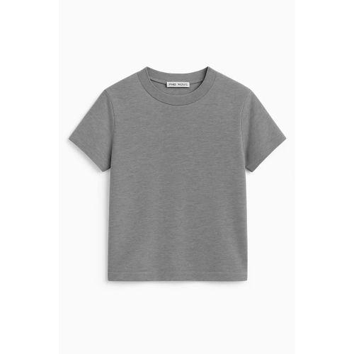 Crop Kısakollu Body Gri Renk