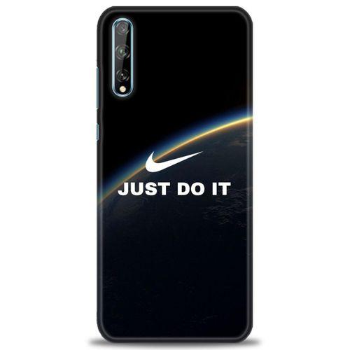 Huawei P Smart S Kılıf HD Baskılı Kılıf - Nike Dünya + Tam Ekran Koruyucu