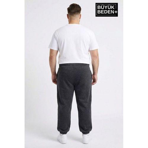 Erkek Büyük Beden BROOKLYN 1970 Baskılı Paça Lastikli  Jogger İnce Eşofman Altı SPR26BEA951-3