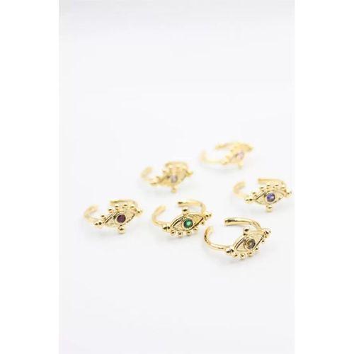 6'lı Taşlı Yüzük Seti - Altın