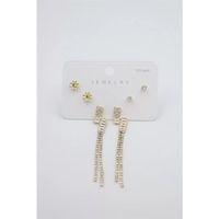 Çoklu Set Küpe - Altın