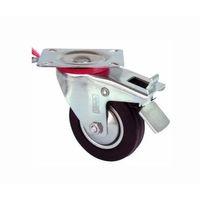 Servis Tekeri - Tablalı Frenli Siyah Döner - Çap 100 Mm