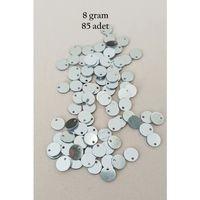 Oya Abiye Bileklik Kolye Pleksi Metalik Plastik Pul Gümüş Renk 8 gram 85 adet - BNC523