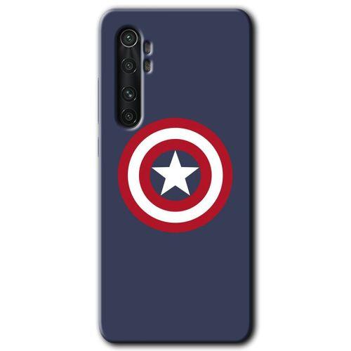 MRCİLETİSİM Xiaomi Mi Note 10 Lite Kılıf HD Desen Baskılı Arka Kapak + Temperli Cam - Captain!