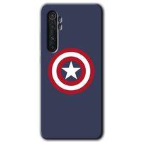 MRCİLETİSİM Xiaomi Mi Note 10 Lite Kılıf HD Desen Baskılı Arka Kapak + Temperli Cam - Captain!