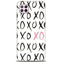 Huawei P40 Lite Kılıf HD Baskılı Kılıf - XOXO + Tam Ekran Koruyucu