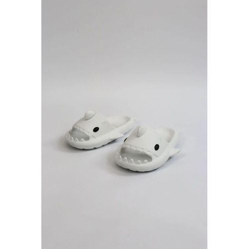 WG500 Köpekbalığı Beyaz Unisex Tam Ortopedik Terlik Shark Slides Cocuk