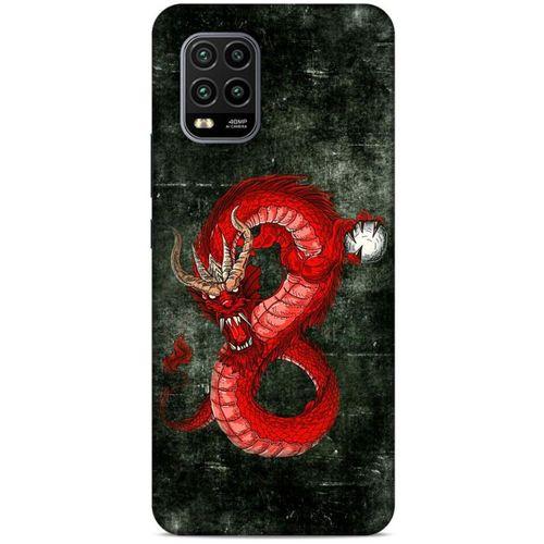 Xiaomi Mi 10 Lite Kılıf Dragons (23) Ultra Koruma Kılıfı Tatoo Kırmızı Ejderha