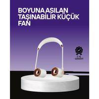 Boyun Askılı Katlanabilir Fan 1000 Mah Usb Şarjlı Taşınabilir