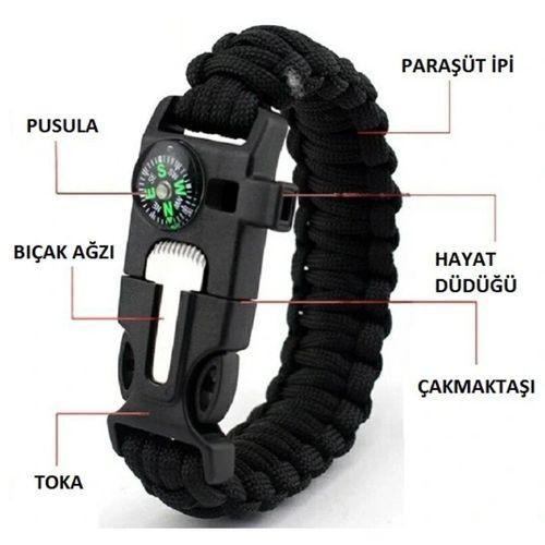 Eğitici Oyuncak Survival Kamp Bileklik  Düdük Çok Amaçlı