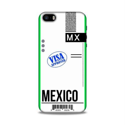 Apple iPhone 5 Kılıf Uçak Bileti Mexico Arka Kapak Koruma Desenli Full Koruyucu