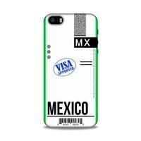 Apple iPhone 5 Kılıf Uçak Bileti Mexico Arka Kapak Koruma Desenli Full Koruyucu