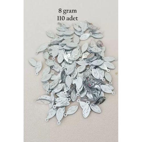 Oya Abiye Bileklik Kolye Pleksi Metalik Plastik Pul Gümüş Renk 8 gram 110 adet - BNC515
