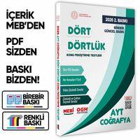 2026 YKS-AYT MEBİ-OGM Dört Dörtlük Coğrafya Pekiştirme Testi A4 Renkli Soru Bankası BASKI ÜCRETİ