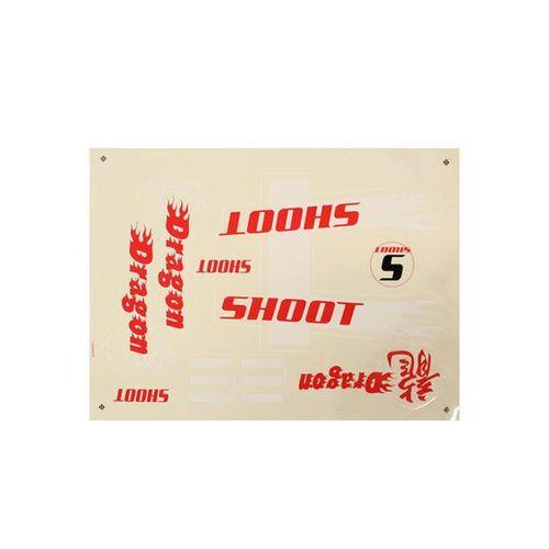 Etiket - 16/20, SHOOT DRAGON, KIRMIZI/BEYAZ