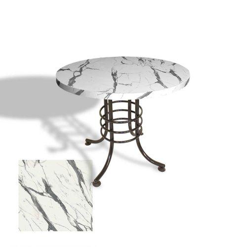 Dockers Buket Mega Laminat Yuvarlak Mutfak Masası Q100 - Afyon Marble