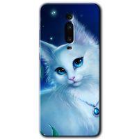 MRCİLETİSİM Xiaomi Mi 9T Kılıf HD Desen Baskılı Arka Kapak+Temperli Cam - Cat Glance