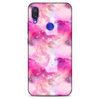 Mermer Desenli (5) Tema Koruma Kabı Fuşya Xiaomi Redmi Note 7 Kılıf