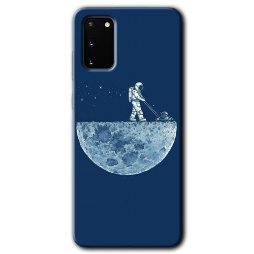 Galaxy S20 Kılıf HD Desen Baskılı Arka Kapak - Uzay İşçisi