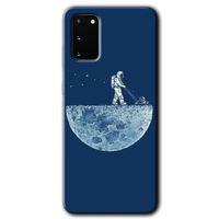 Galaxy S20 Kılıf HD Desen Baskılı Arka Kapak - Uzay İşçisi