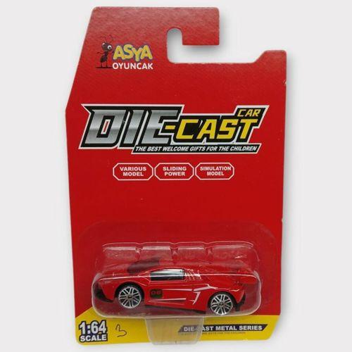 Metal Mini Arabalar  8 cm - Kırmızı - 3