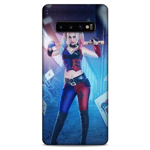 Samsung Galaxy S10 Plus Uyumlu Kılıf Harley Quinn (31) TPU Kılıf Lavanta mavisi