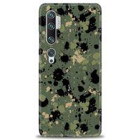 Xiaomi Mi Note 10 Kılıf HD Baskılı Kılıf - Kamuflaj Renkleri + Tam Ekran Koruyucu