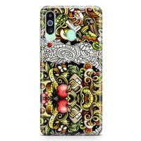 Samsung Galaxy A60 Kılıf Diyet Doodle Arka Kapak Koruma Desenli Full Koruyucu