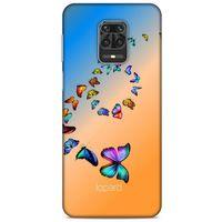 Xiaomi Redmi Note 9S Kılıf Kelebek Etkisi (49) Ultra Silikon Kılıf Şeker Pembe Mavi