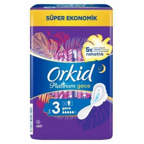 Orkid Platinum Hijyenik Ped Gece 16'lı