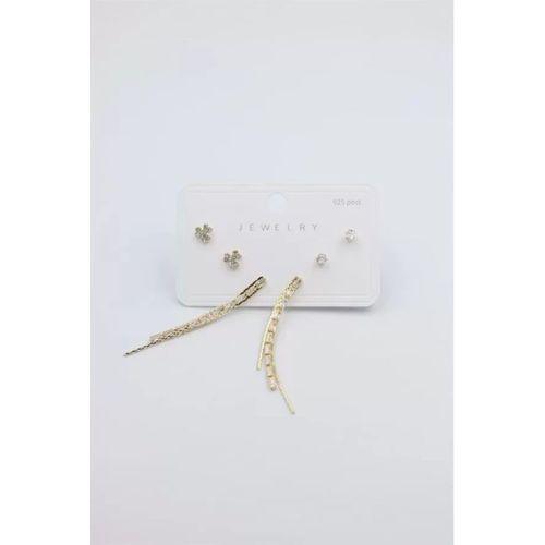 Çoklu Set Küpe - Altın