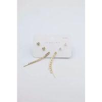 Çoklu Set Küpe - Altın