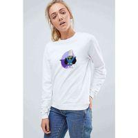 Powerpuff Girls Mojo Jojo 2 Baskılı Beyaz Kadın Sweatshirt