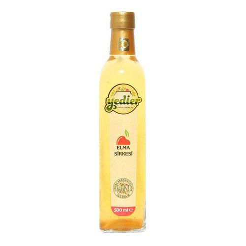 Yedier Doğal Fermantasyon Katkısız İçilebilir Elma Sirkesi Cam Şişe 500 ML