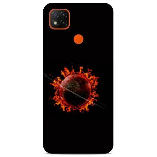 Lopard Xiaomi Redmi 9C Uyumlu Kılıf FireX (47) Crystal Flex Kılıf Satürn Ateşi