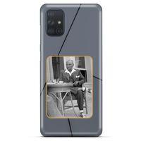 Samsung Galaxy M51 Kılıf Atatürk (31) TPU Kılıf Koyu Gri