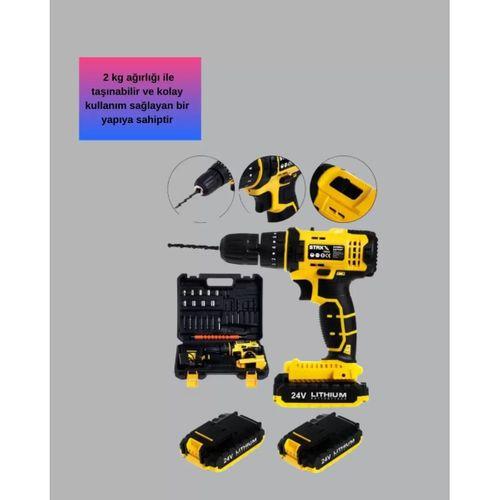 Ev Ve Atölye İçin 12v Akülü Matkap | Plastik Mandren Ve Metal Şanzıman