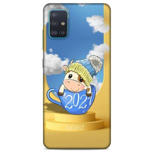 Samsung Galaxy A51 Kılıf FunnyMaX (3) Kapak Sarı Kupa Köpek
