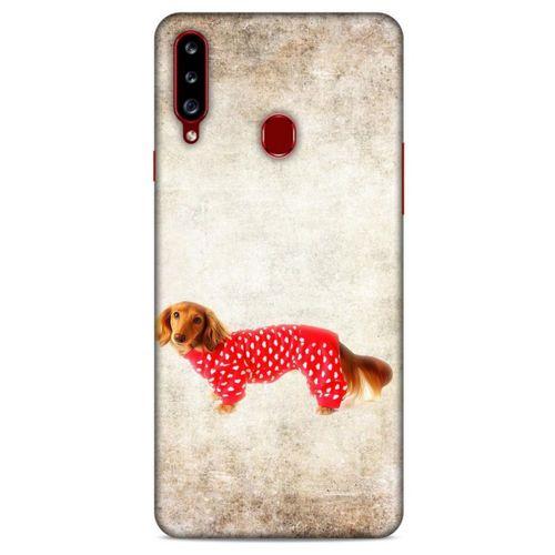 Samsung Galaxy A20s Kılıf Köpek Kıyafetleri (30) Silicone Case Dacshund Pijama