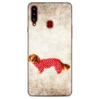 Samsung Galaxy A20s Kılıf Köpek Kıyafetleri (30) Silicone Case Dacshund Pijama