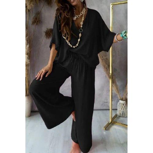 Kadın V Yaka Klasik Model İkili Takım