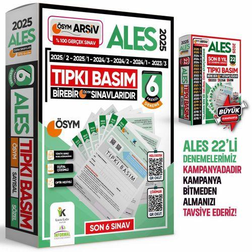 2025 ALES ÖSYM Tıpkı Basım Çıkmış Soru 6lı Deneme Paketi Video ve Dijital Çözümlü Türkiye Geneli